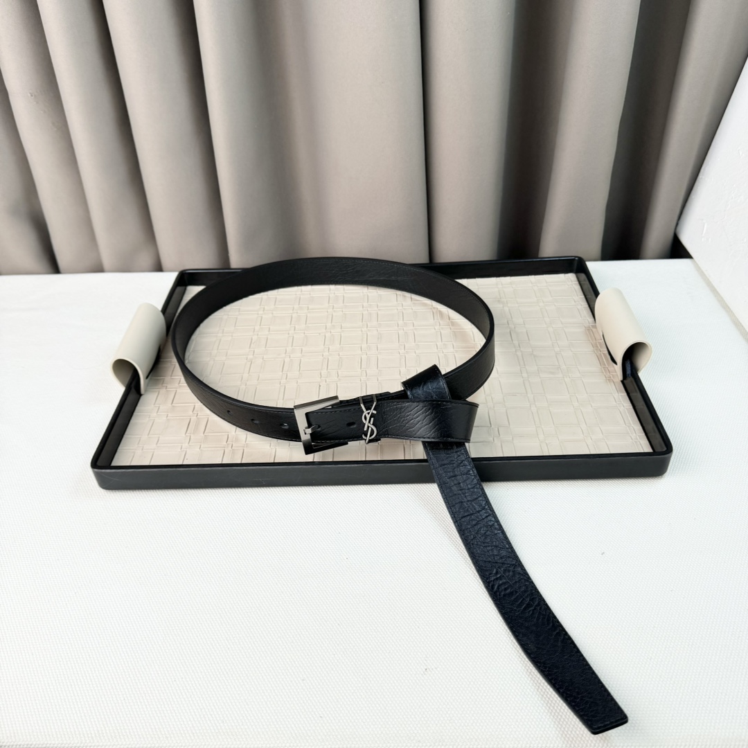 YSL Saint Laurent Leather Belts 1:1 Mirror Version