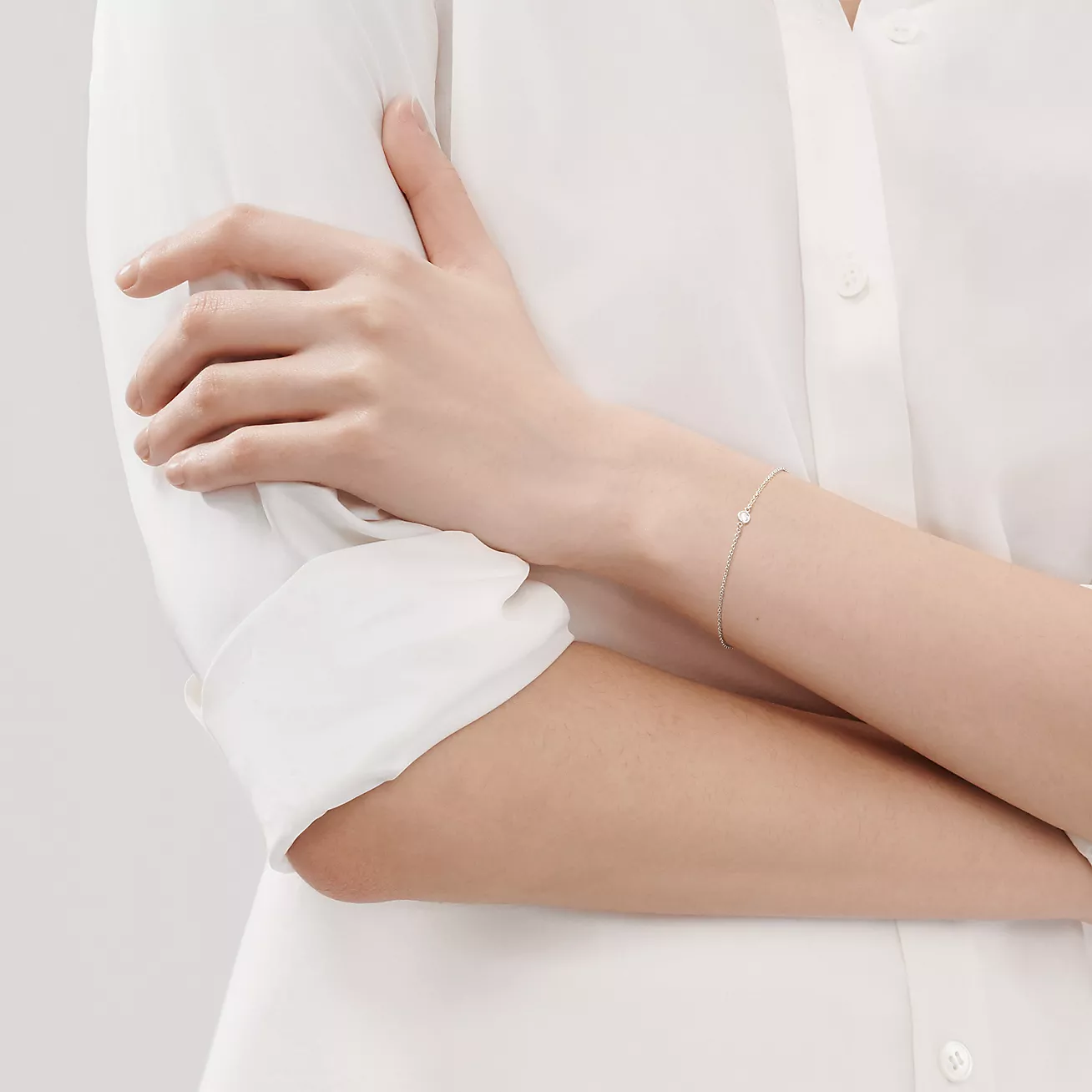 Elsa Peretti庐 Diamonds by the Yard庐 Bracelet, White Gold