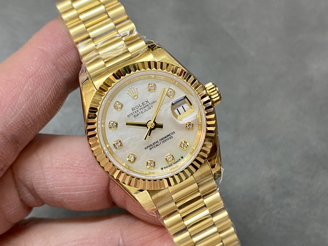 Rolex Datejust m279178 0025 Mother Of Pearl Dial Fluted Bezel 28mm Lady Replica Watch