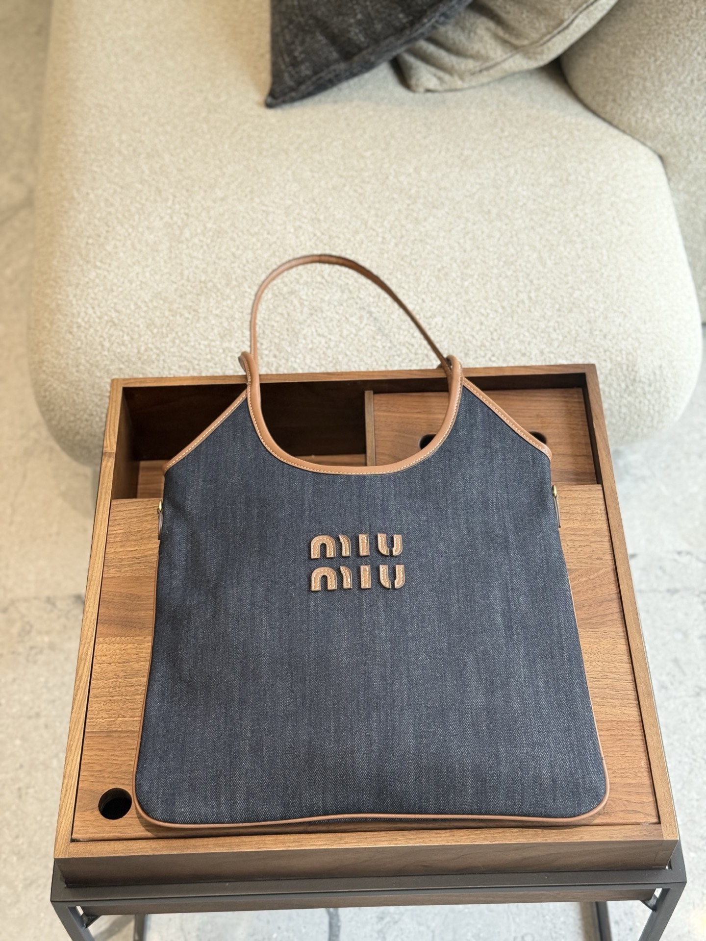 MIU MIU Bags handbag Shoulder Bag bowling Denim Jeans Series锛�7AReplica锛�