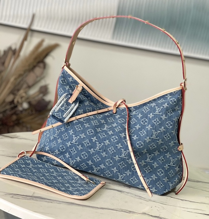 Louis Vuitton LV CARRYALL Denim Shoulder Bag Tote Bag M46855 Top quality(Replica)