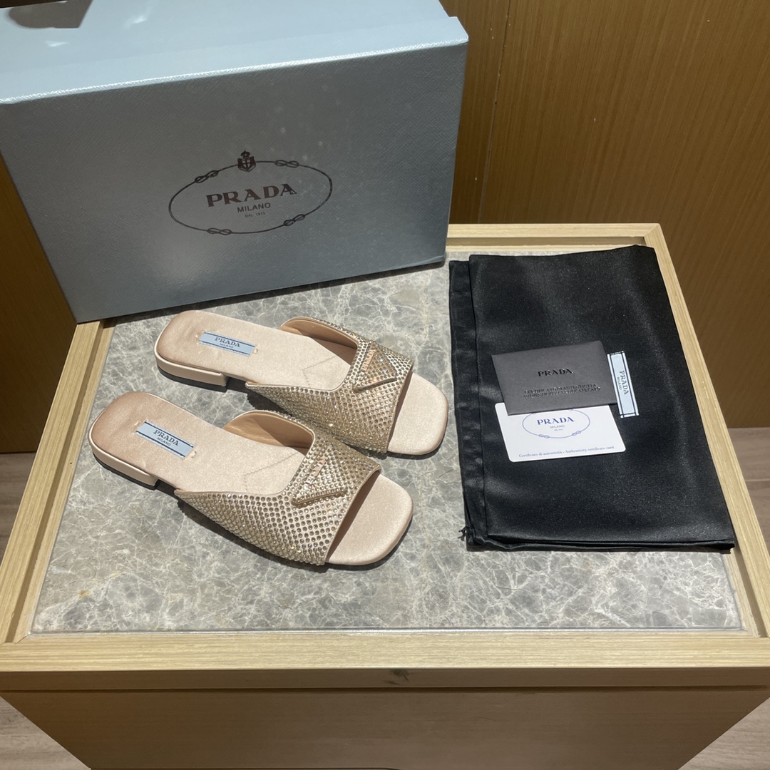 Prada shoes diamond flat bottom 1.5CM sandal 005