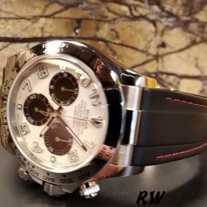 Rolex Daytona 116519 Panda Dial Black Rubber Strap 40mm Mens Replica Watch