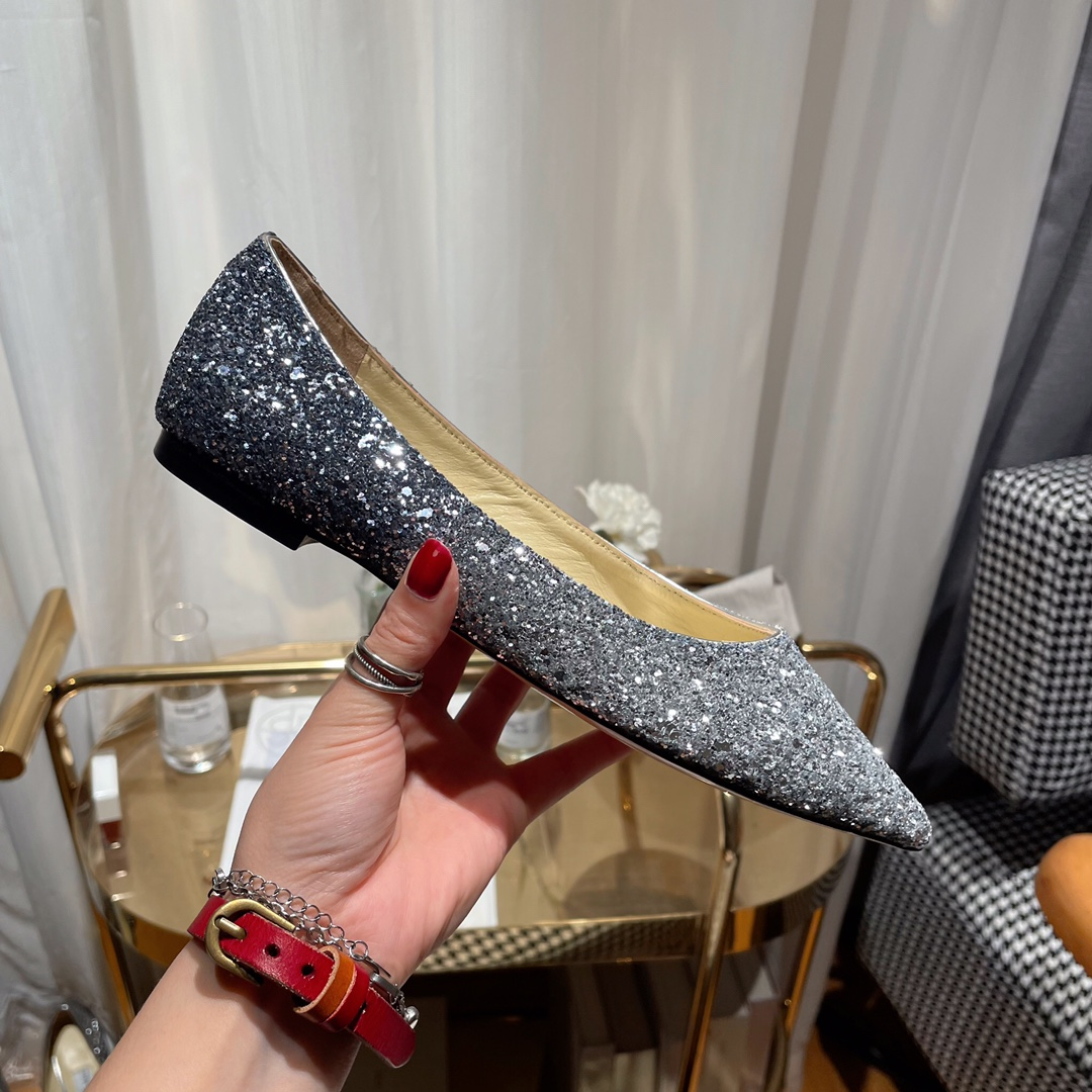Jimmy Choo Love Flat cusp Slide Sandal (Replica)