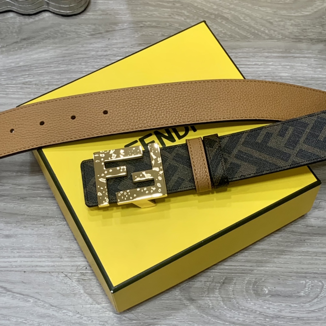 Fendi Leather Belts 1:1 Mirror Version