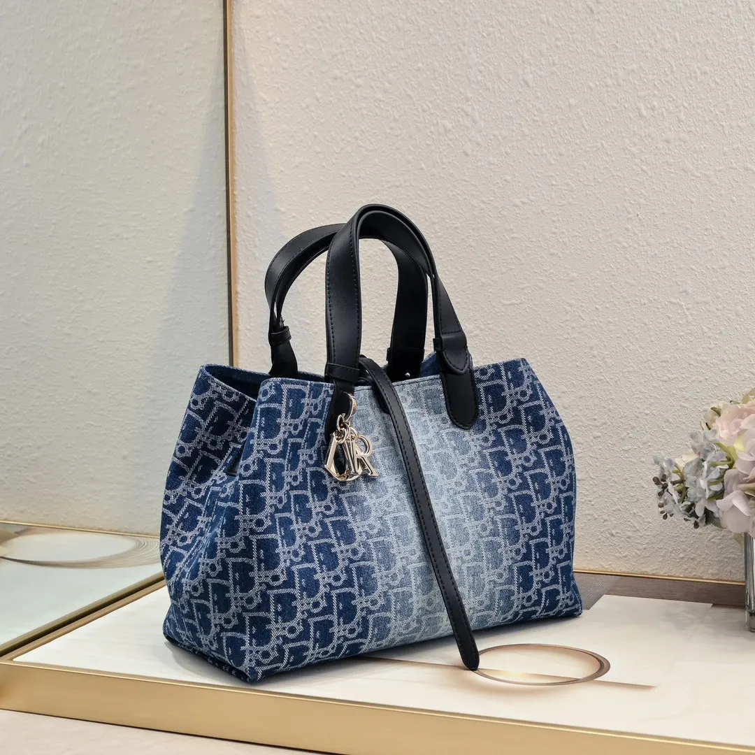 Dior Denim Medium Dior Toujours Bag Shoulder Bag Handbag (Replica)
