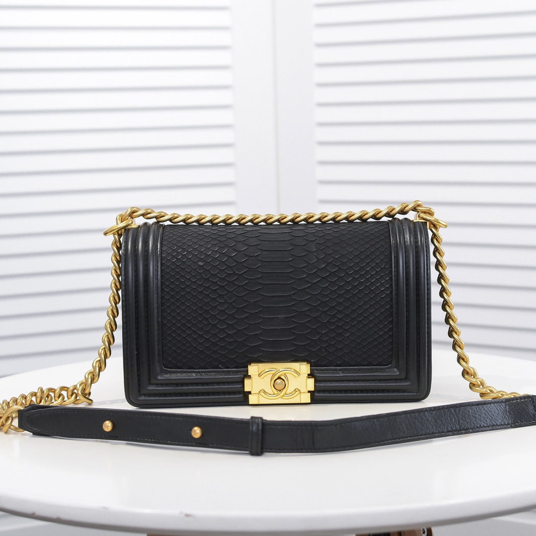 Chanel Leboy snake pattern Shoulder Bag Handbag