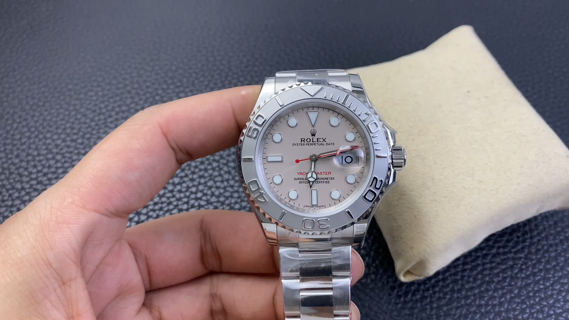 Rolex Yacht-Master 116622 Stainless Steel platinum Dial 40mm Mens Replica Watch