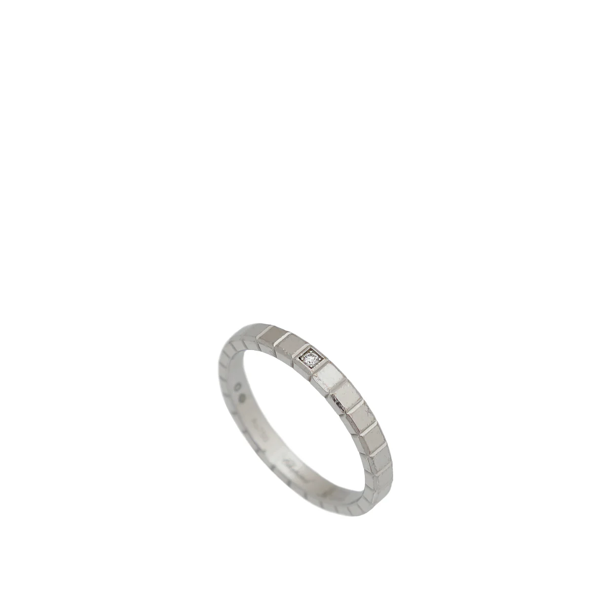 Chopard 18K White Gold Diamond Ice Cube Ring 52