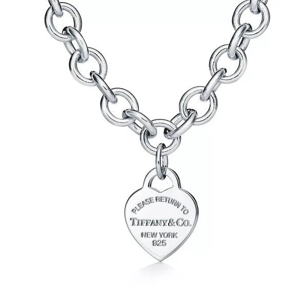 Tiffany Necklace Dupe, Heart Tag Necklace