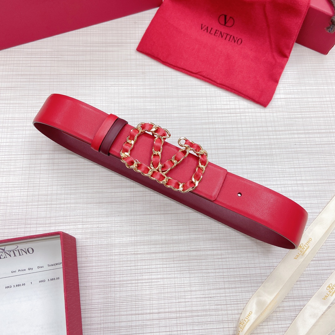 Valentino Leather Belts 1:1 Mirror Version