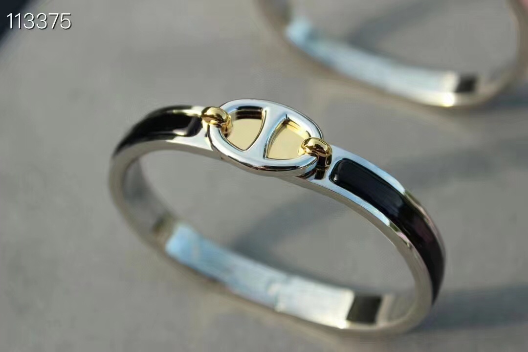 Hermes Black Mini Clic Chaine d'Ancre bracelet, Six Color
