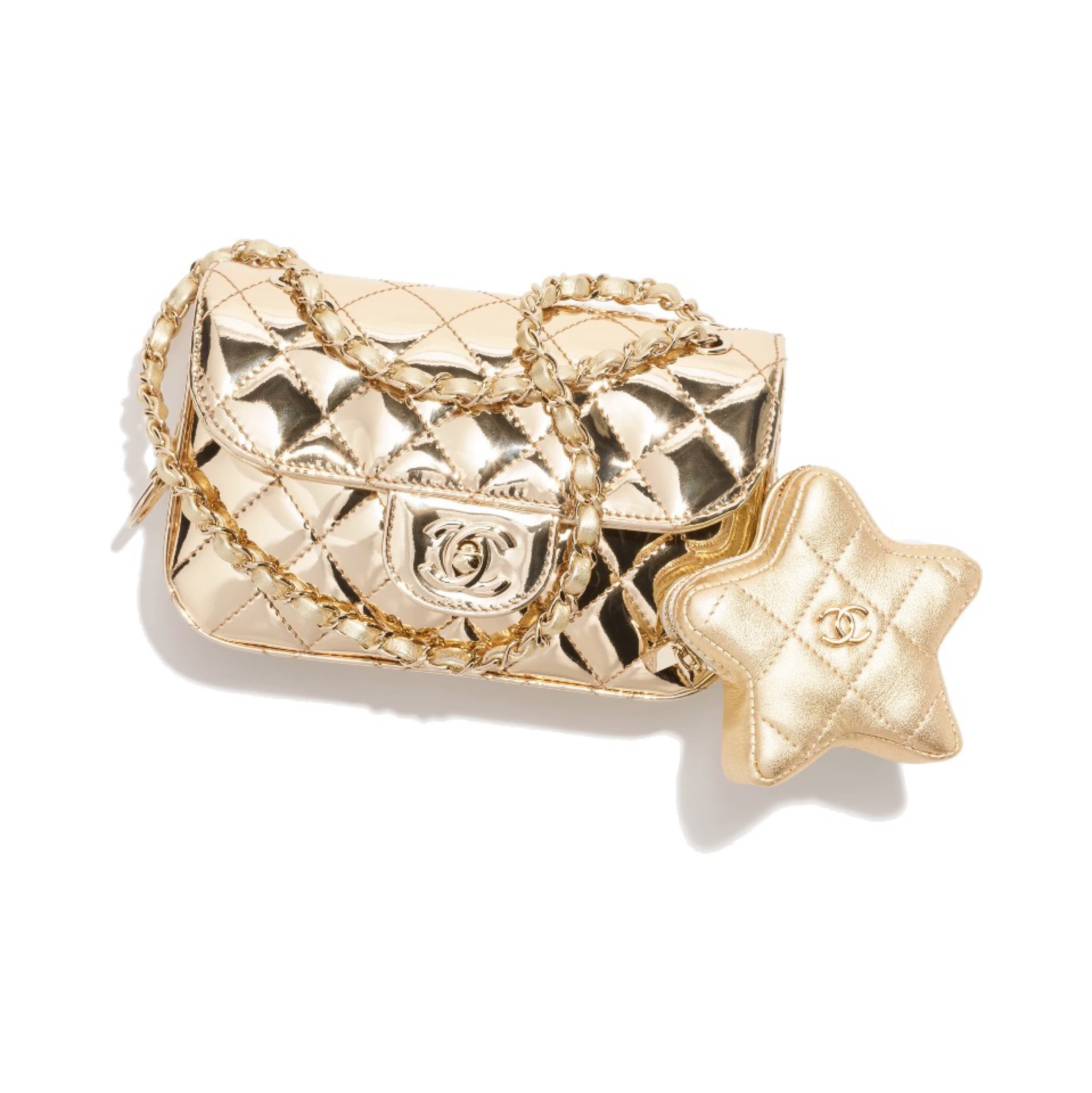 Chanel Mirrored Star Leather Shoulder Crossbody Bag（Replica）