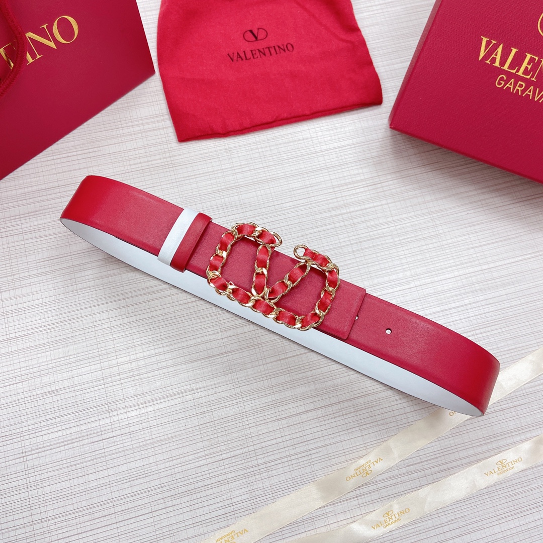 Valentino Leather Belts 1:1 Mirror Version