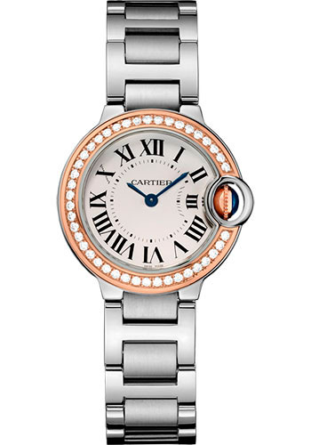Cartier Ballon Bleu Stainless Steel & 18K Rose Gold & Diamonds Lady��s Watch, WE902079