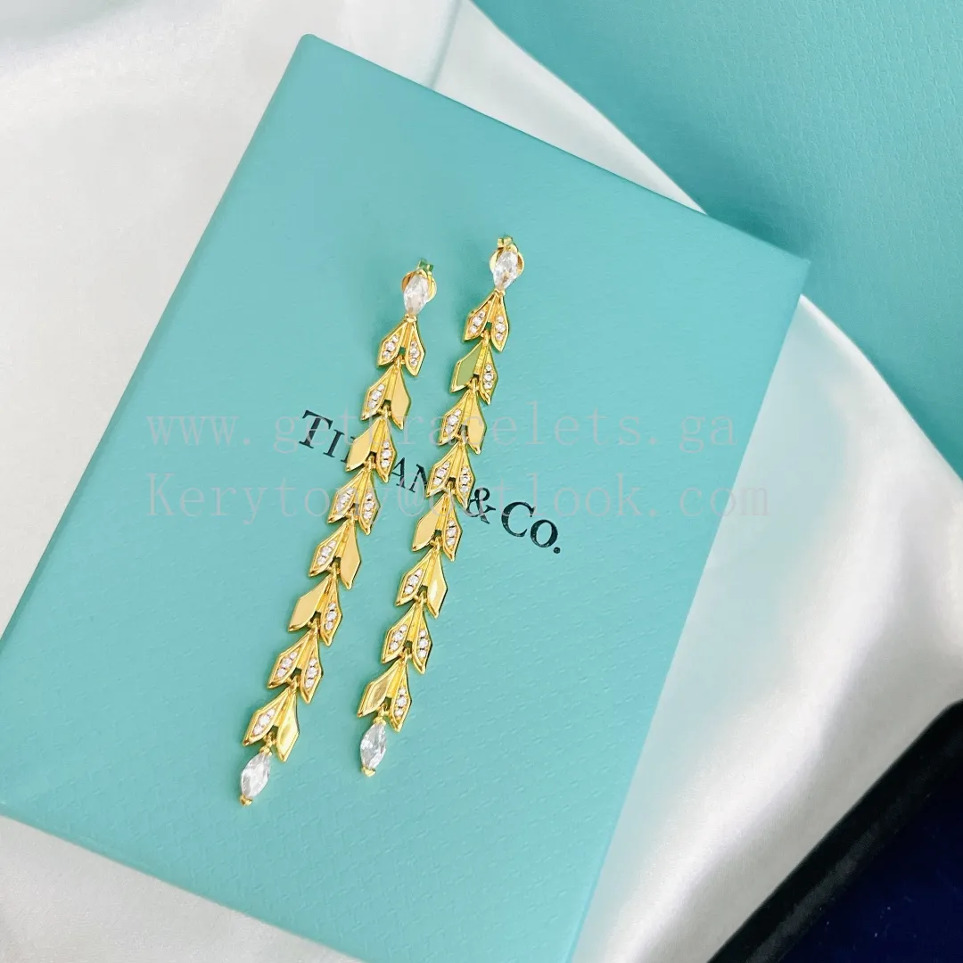 Tiffany Paper Flowers Earrings in Yellow Gold/White Gold with Diamonds