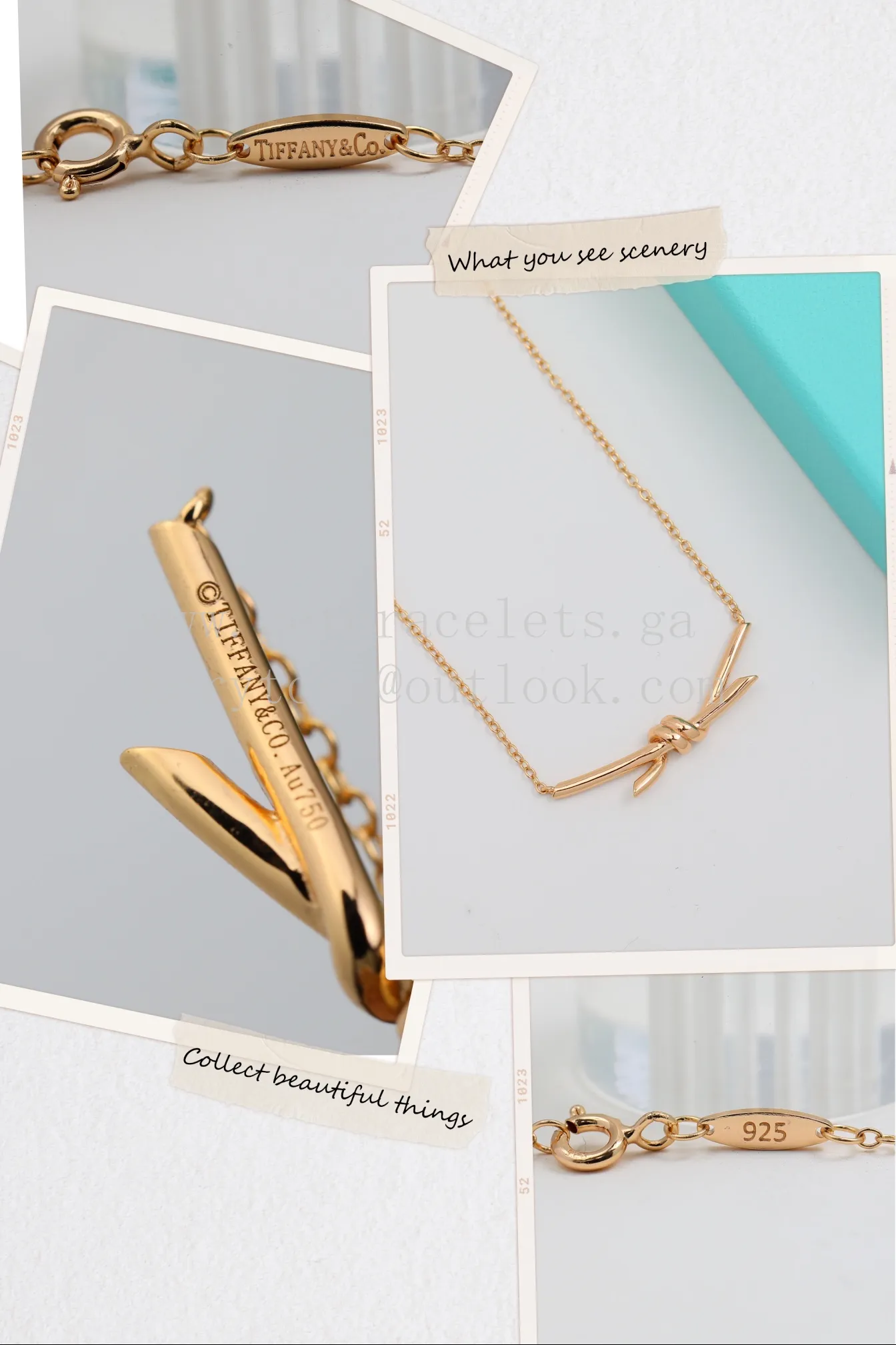 Tiffany Knot Pendant in Yellow Gold/Rose Gold/White Gold
