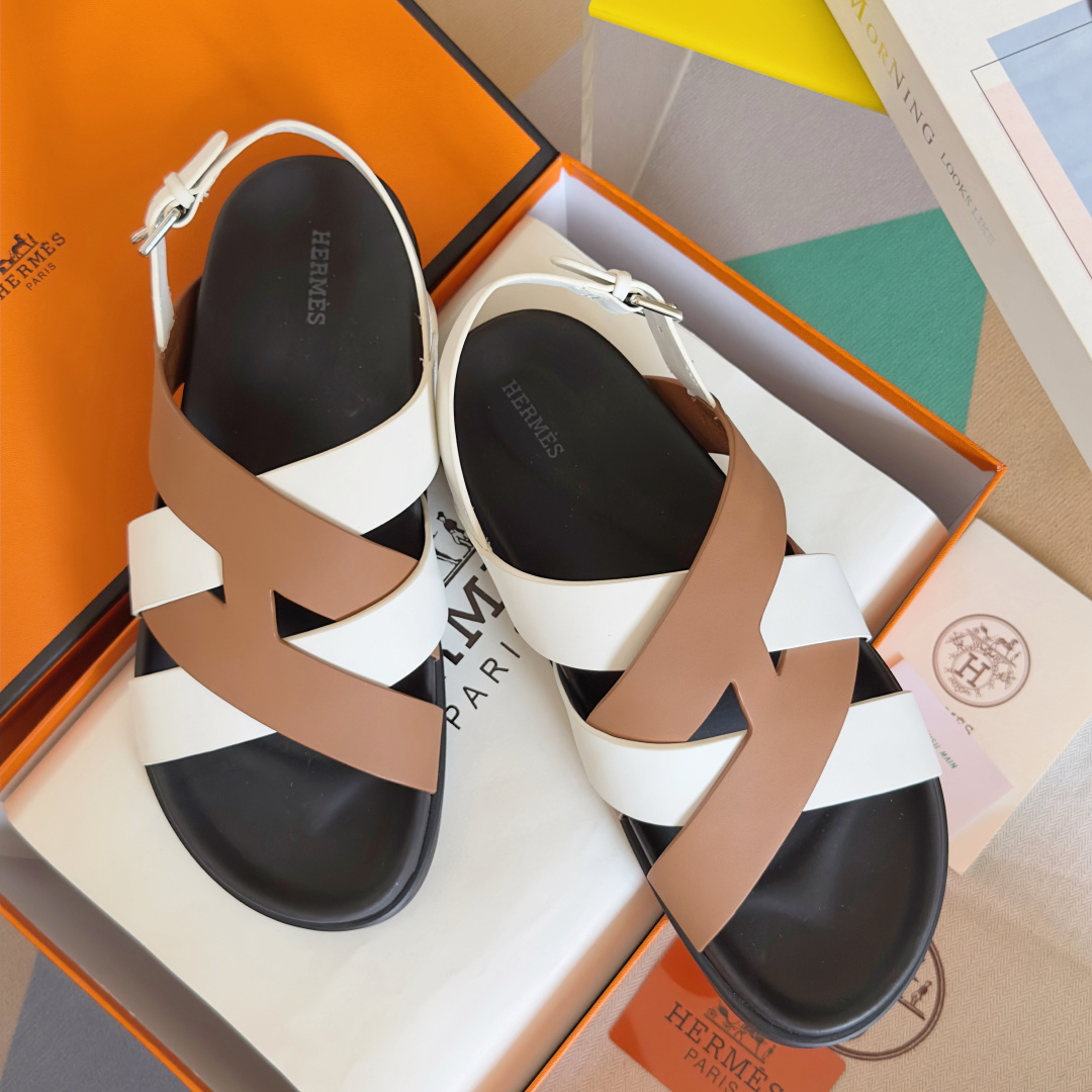 Hermes Shoes Kazimir series couple sandals