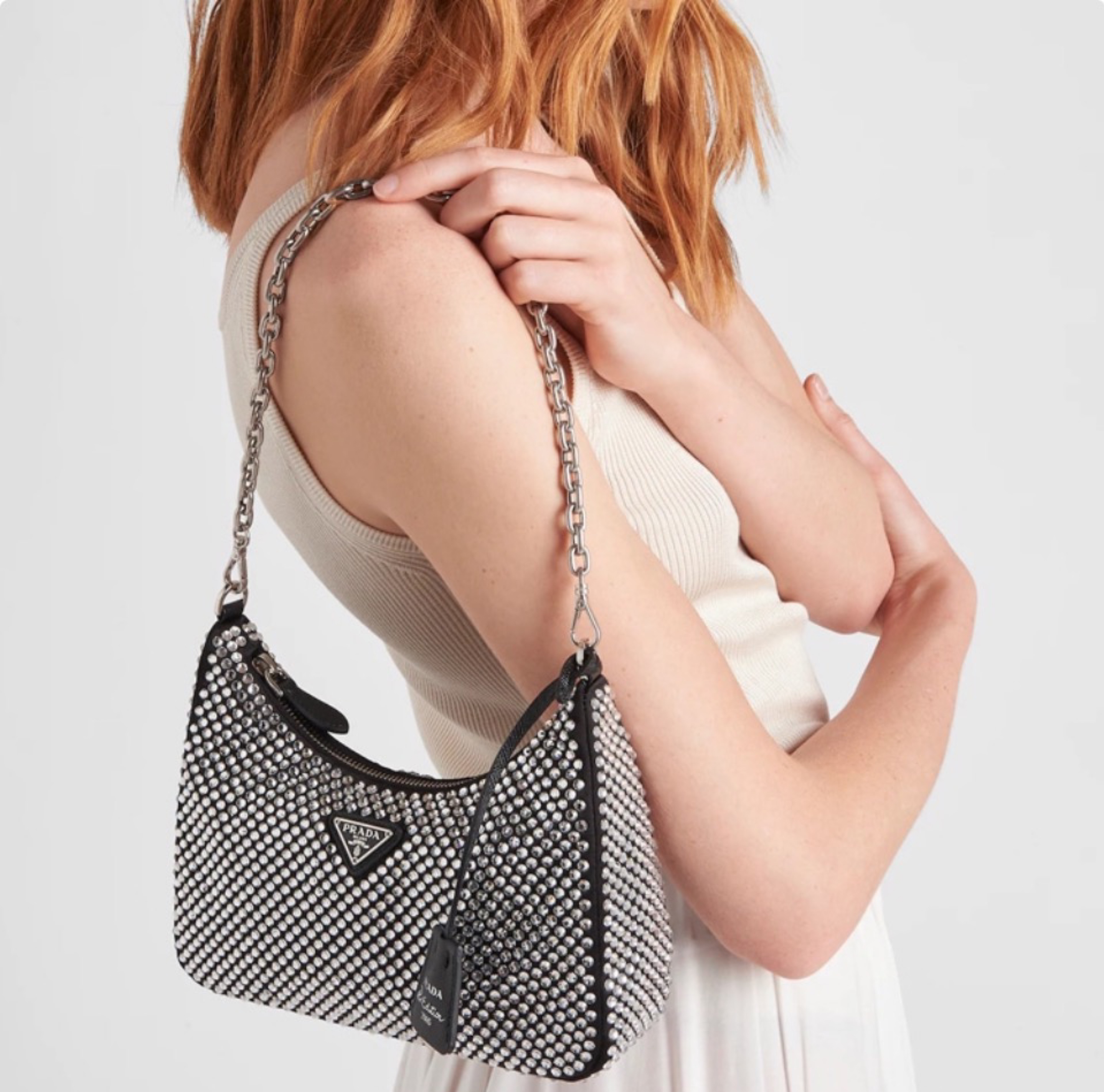 Prada Re-Edition Crystal Messenger Shoulder Bag（Replica）