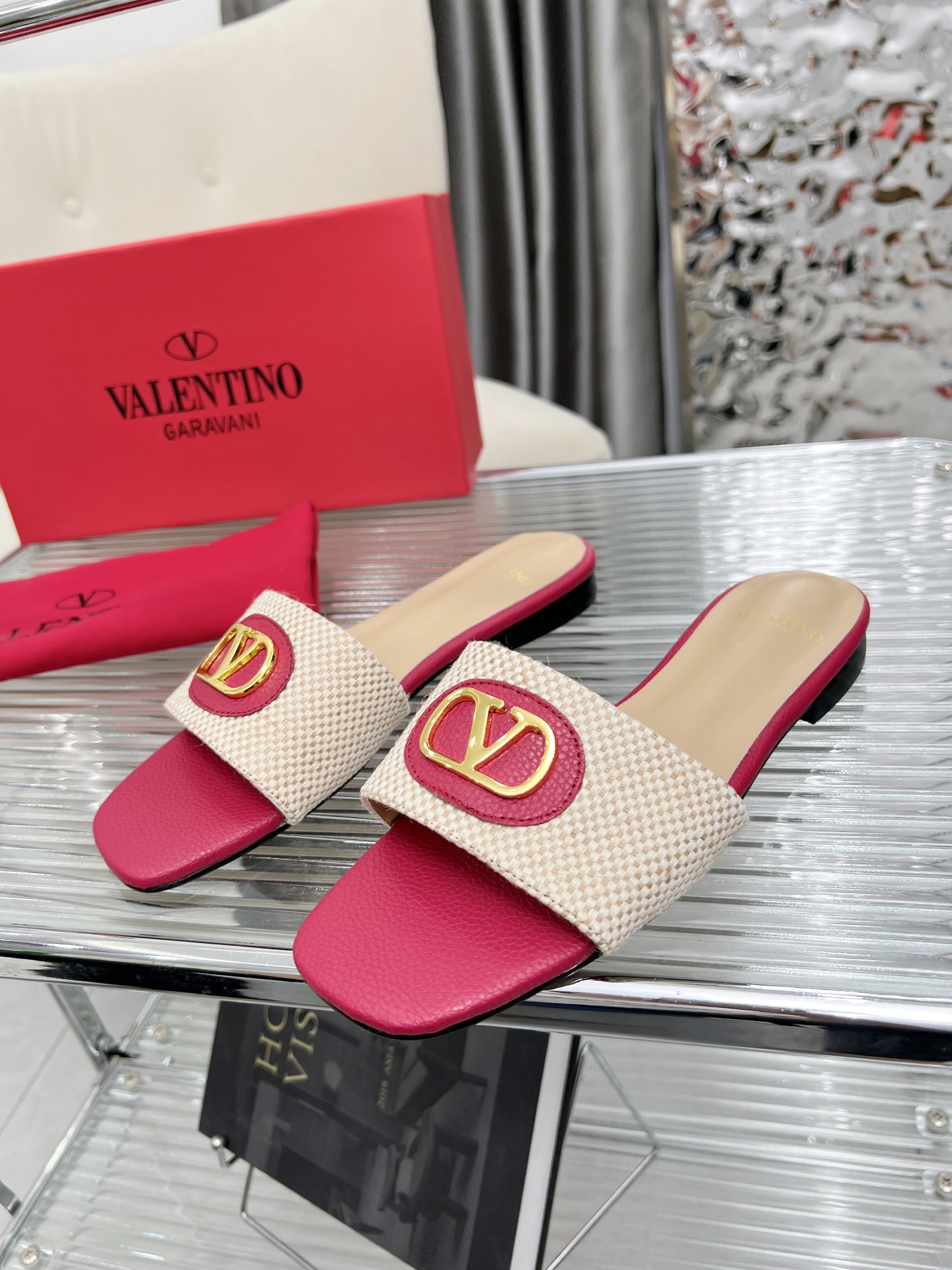Valentino Shoes Two-tone flat-bottomed ladies' Slippers