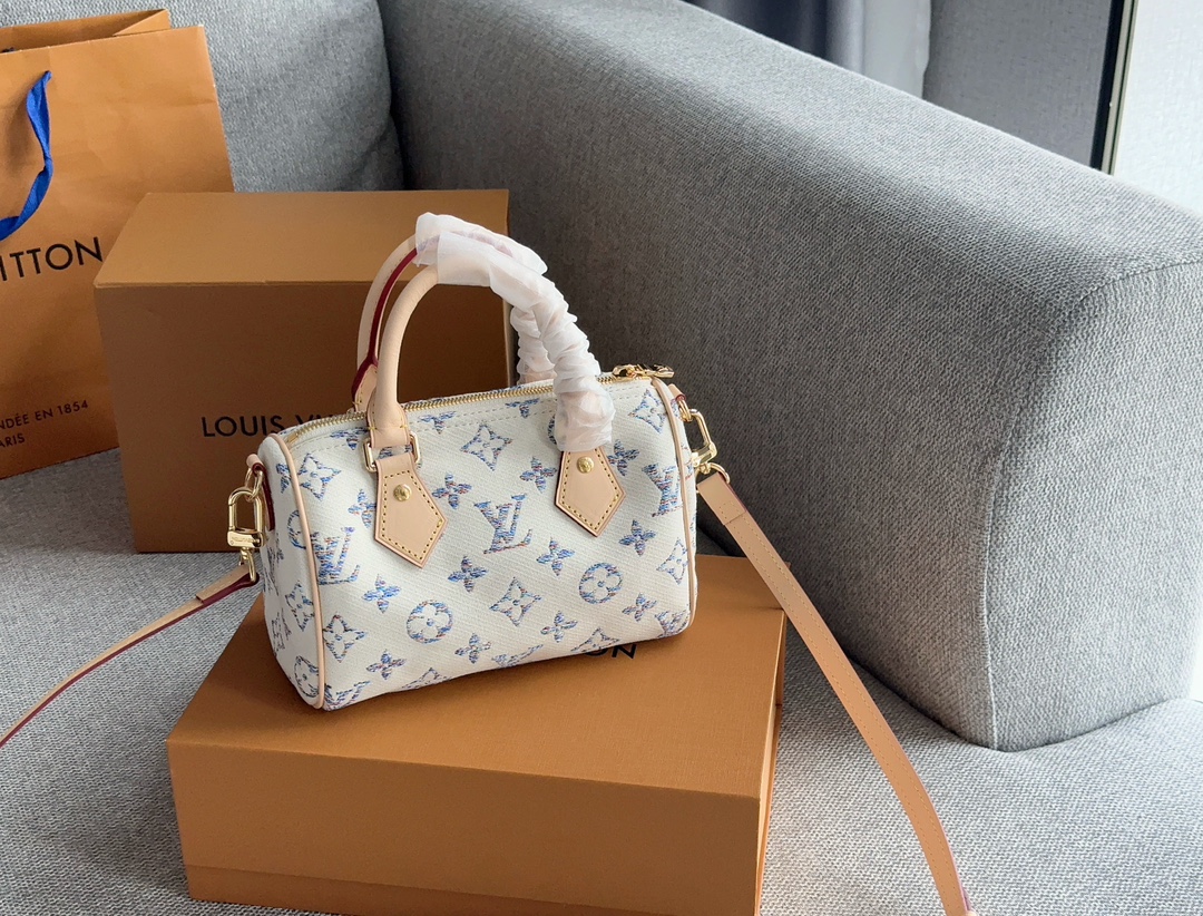 Louis Vuitton LV Speedy 20 Danim Shoulder Bag Handbag (Replica)