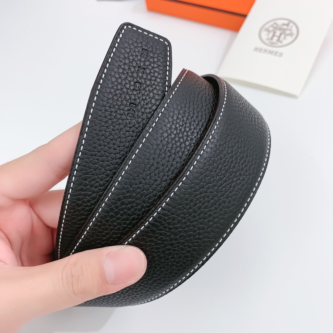 Hermes H Belt Buckle & Reversible Black For Women, Women Belt 380MM