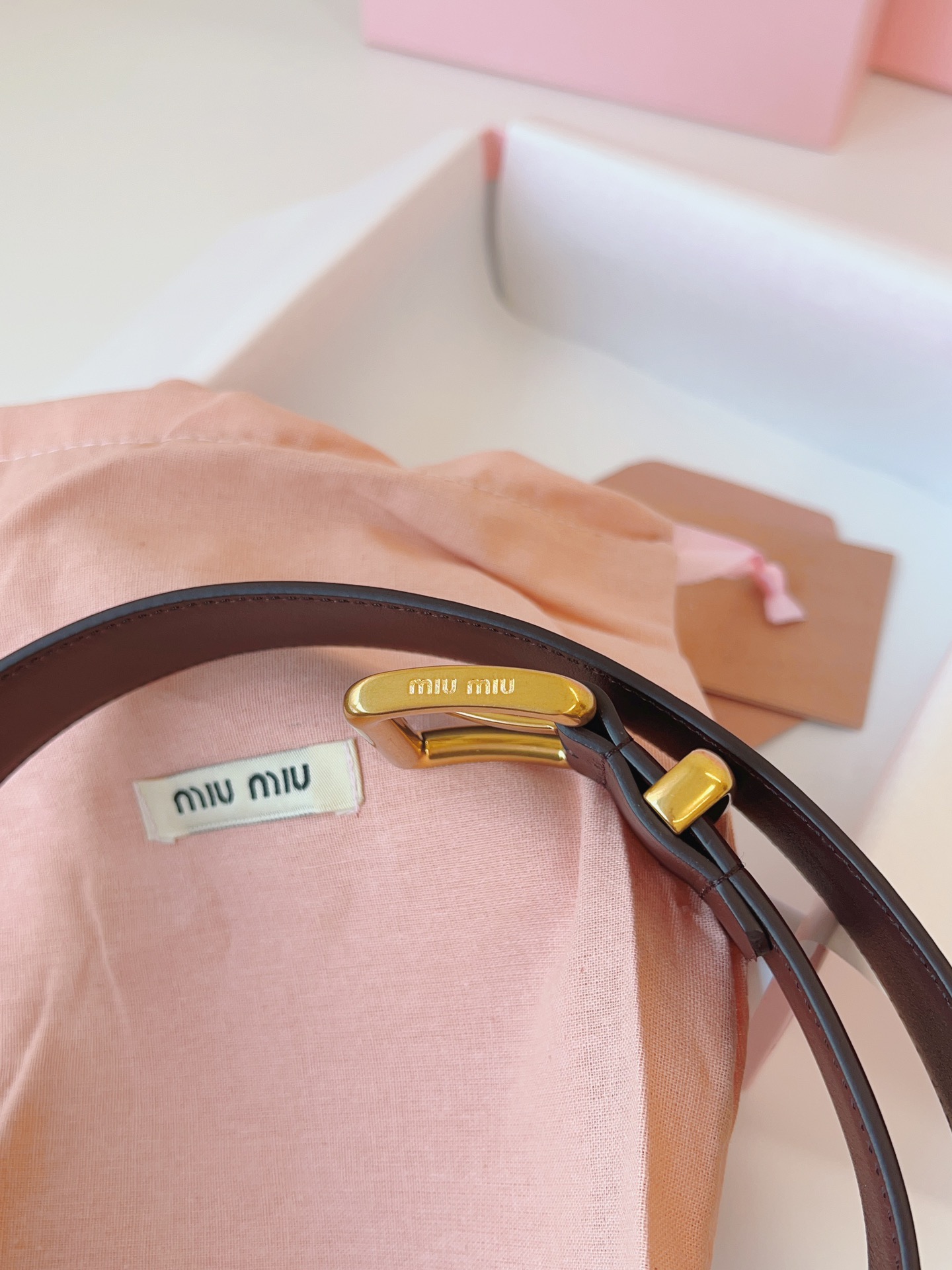 MiuMiu Leather Belts 1:1 Mirror Version