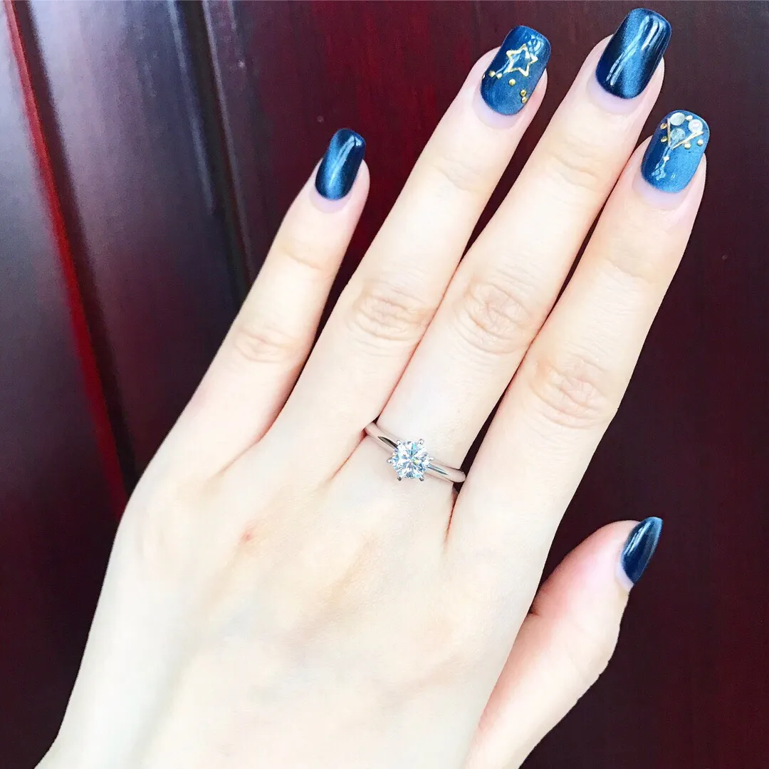 Tiffany Harmony Round Brilliant Engagement Ring in 925 Silver