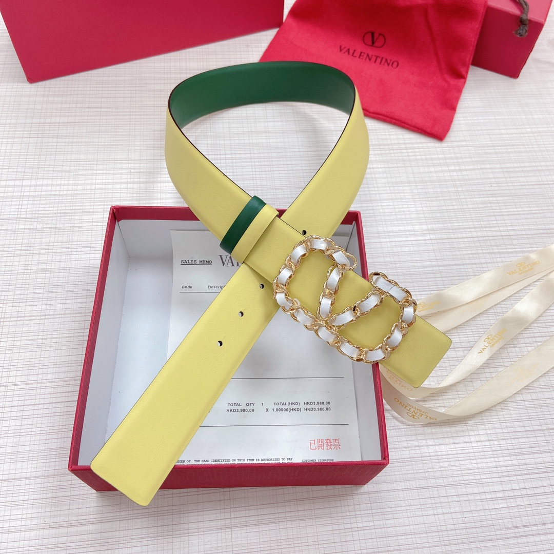 Valentino Leather Belts 1:1 Mirror Version