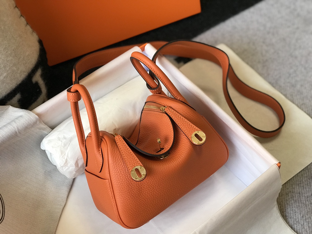 Original Copy Hermes Mini Lindy Leather Bags More Colors-2