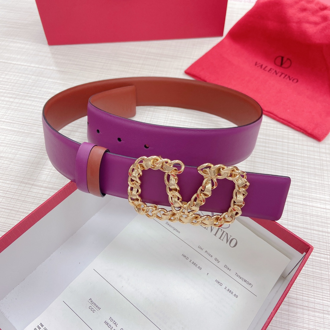 Valentino Leather Belts 1:1 Mirror Version