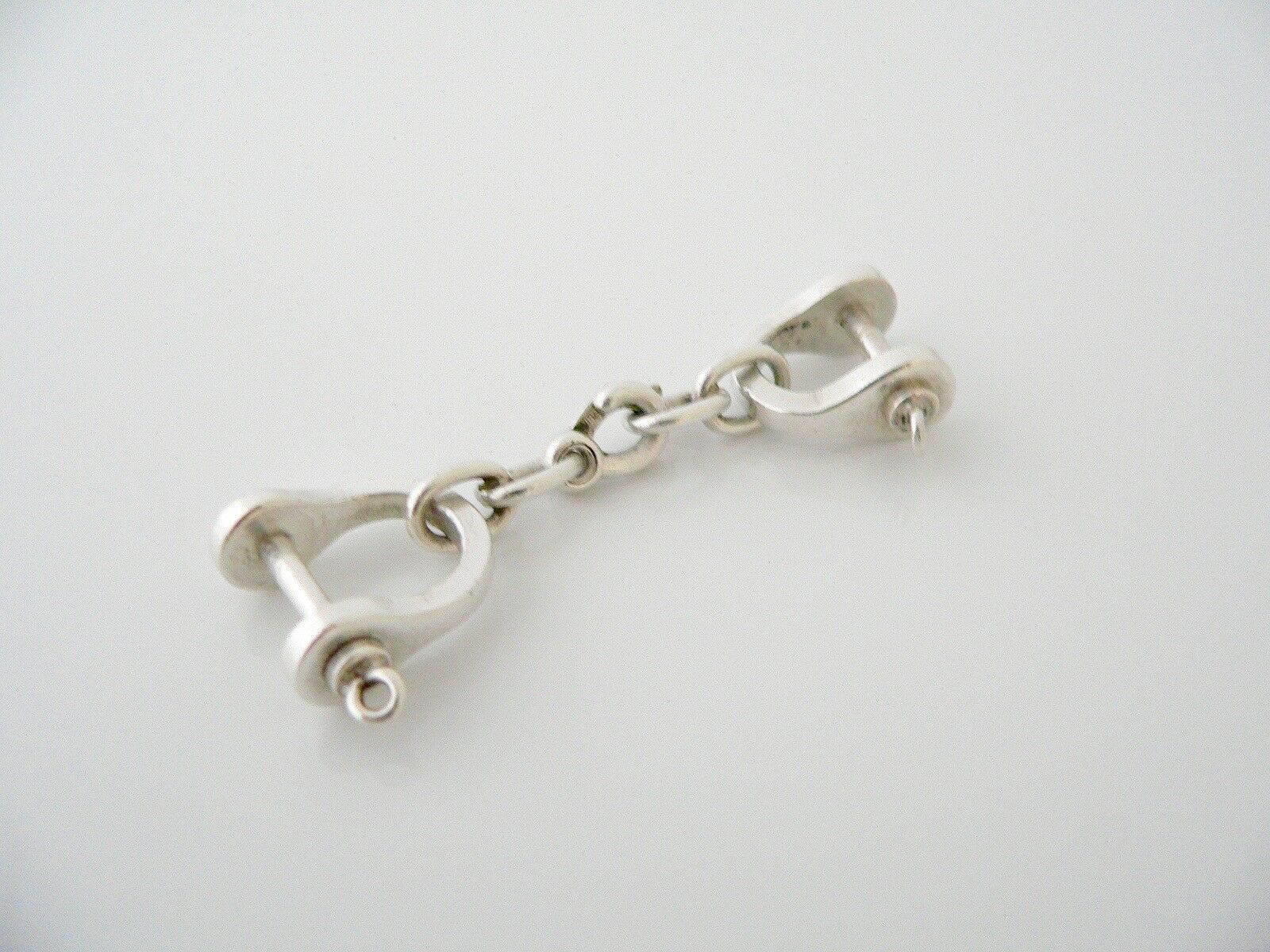 Tiffany & Co Silver Shackle Double Valet Key Ring Keyring Keychain Gift Love