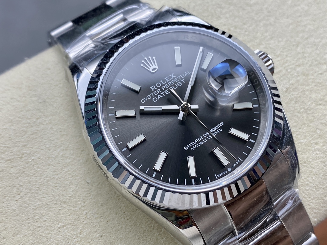 Rolex Datejust 41 Grey Dial Oystersteel & White Gold Steel Strap m126334 0013
