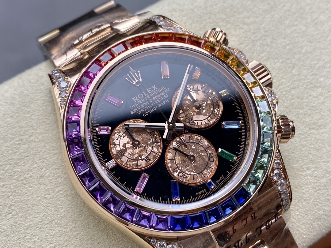 Rolex Cosmograph Daytona 40mm Black Sapphire Rainbow Dial 116595RBOW