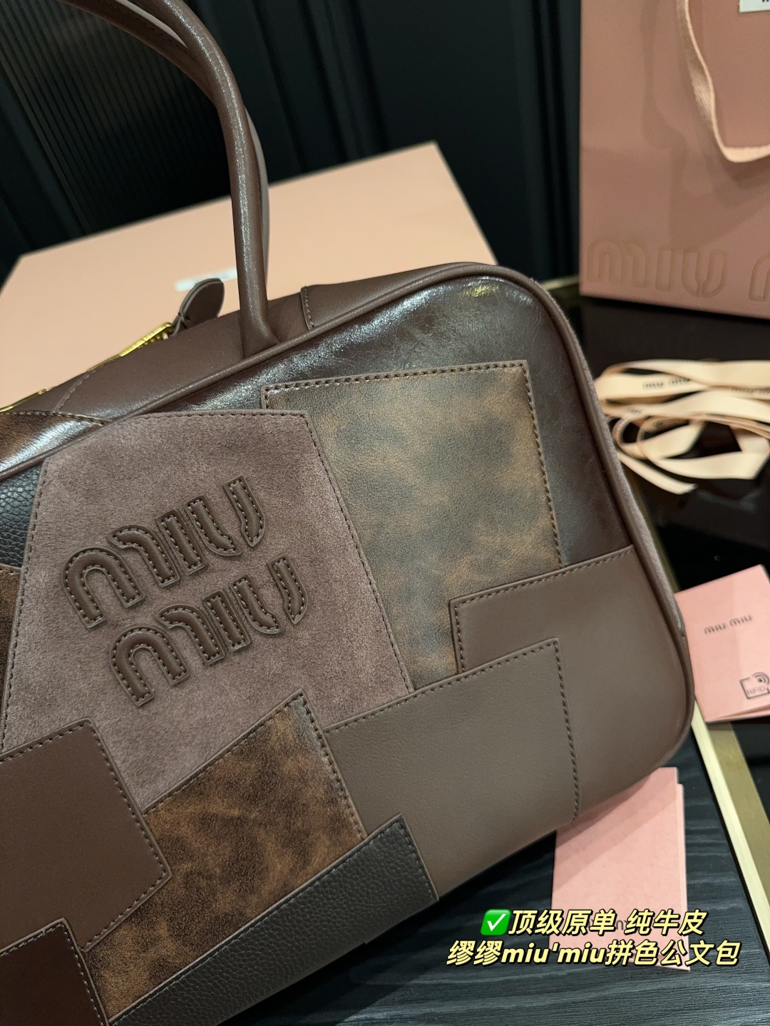 MIU MIU Bags Shoulder Bag Colorblock Briefcase锛�7AReplica锛�