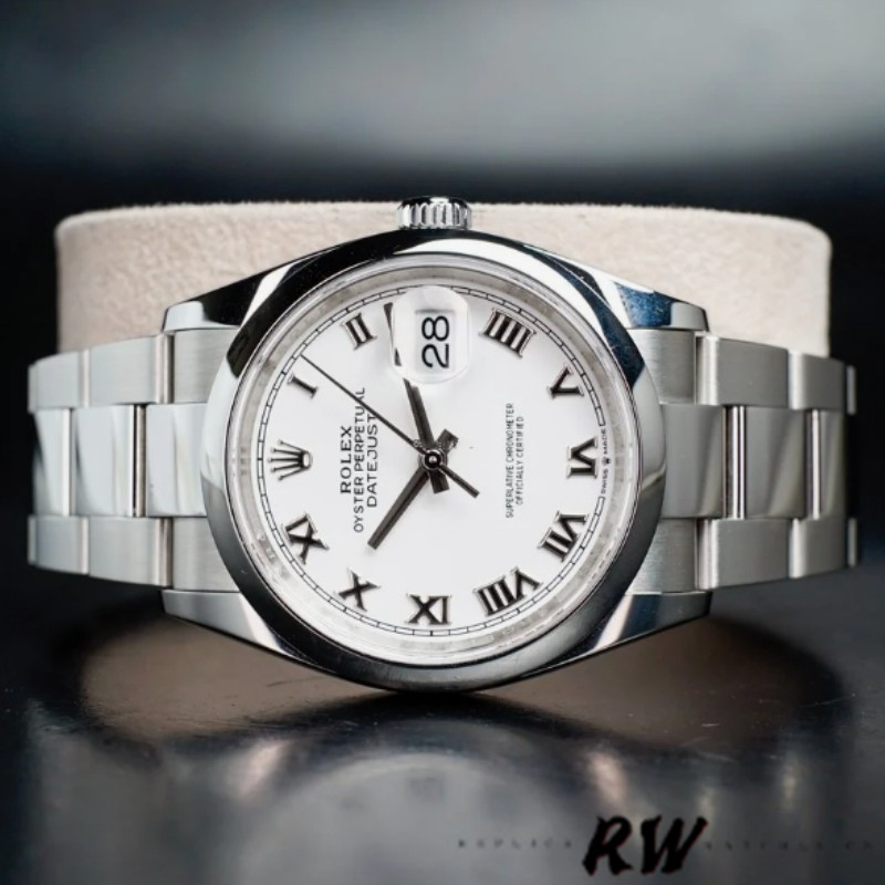 Rolex Datejust m126200 0008 White Roman Dial Stainless Steel 36MM Unisex Replica Watch