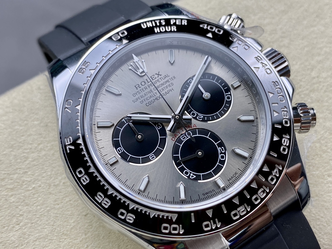 Rolex Daytona 116519 White Gold Grey Dial 40mm Mens Replica Watch
