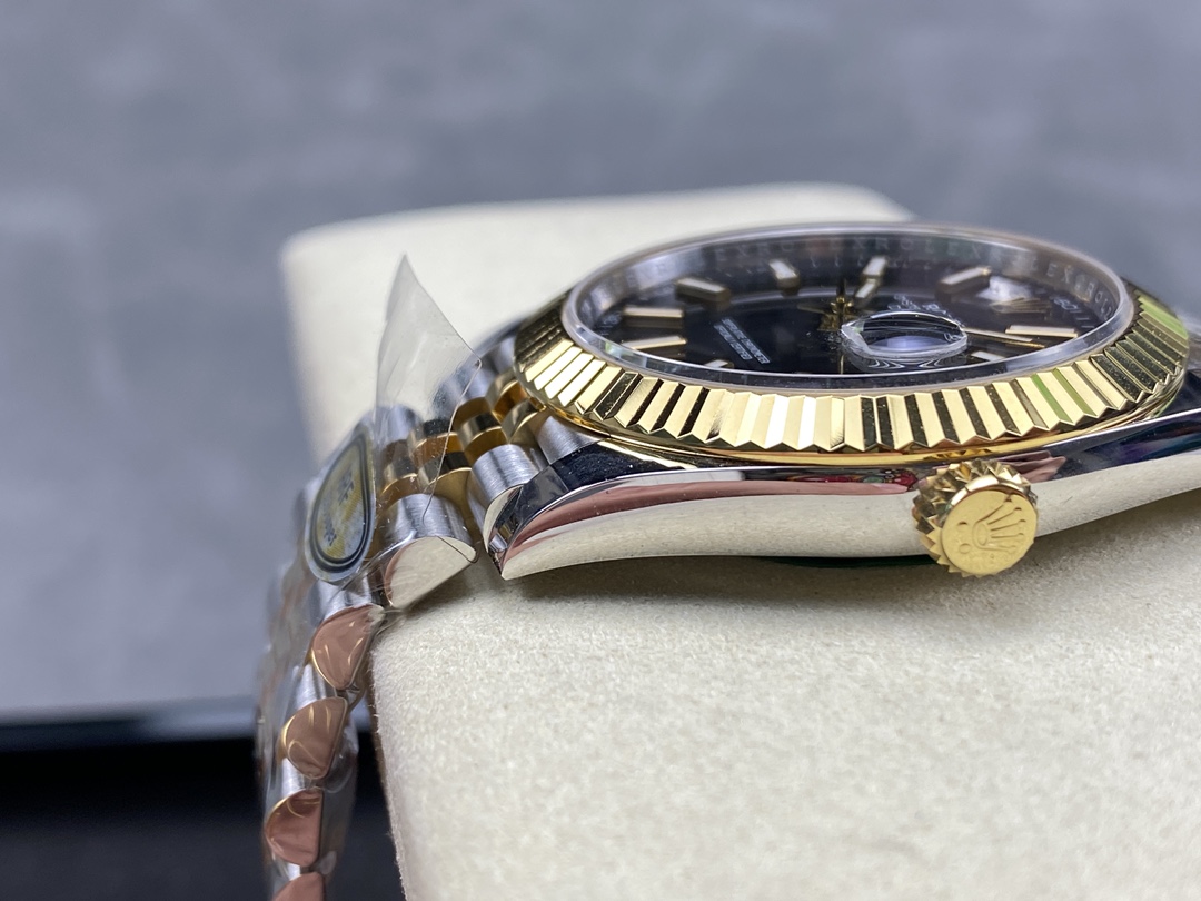 Rolex Datejust 41 Black Dial Gold & Steel 126333 0014 Men's Watch