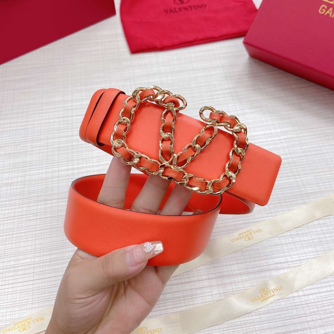 Valentino Leather Belts 1:1 Mirror Version