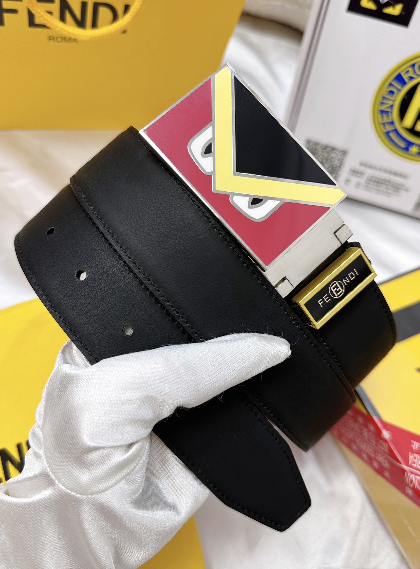 Fendi Leather Belts 1:1 Mirror Version
