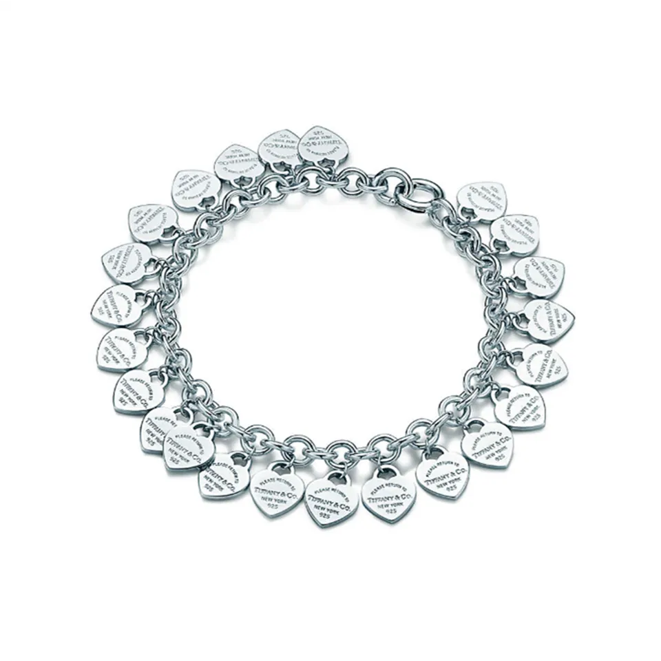 Return To Tiffany Multi?heart Tag Bracelet Sterling Silver Gift Lady UK For SaleGRP08616