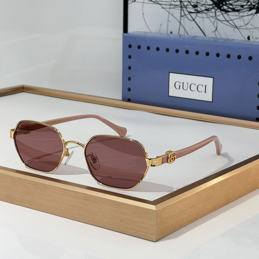 Gucci Metal mirror leg Logo sunglasses Top quality 锛�Replica锛�