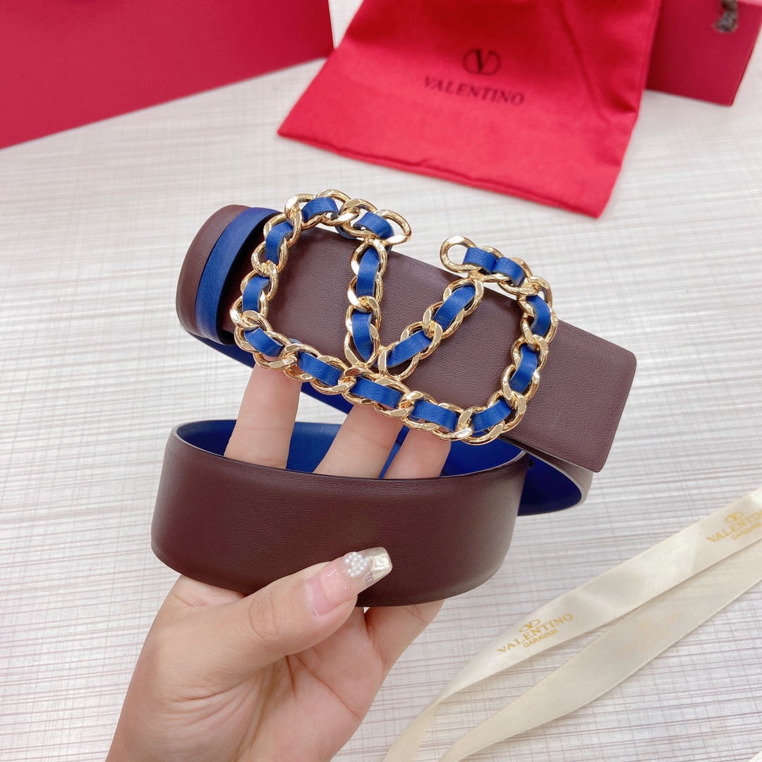 Valentino Leather Belts 1:1 Mirror Version