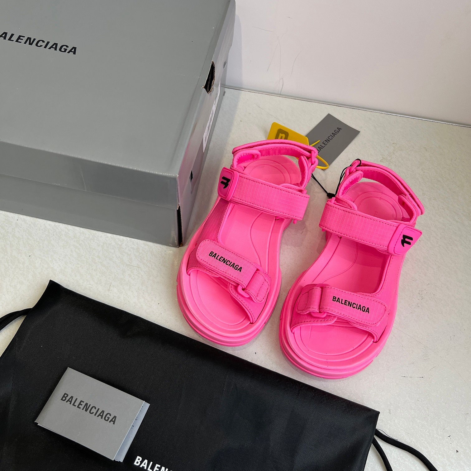 Balenciaga Shoes Tourist Velcro Couple Sandals
