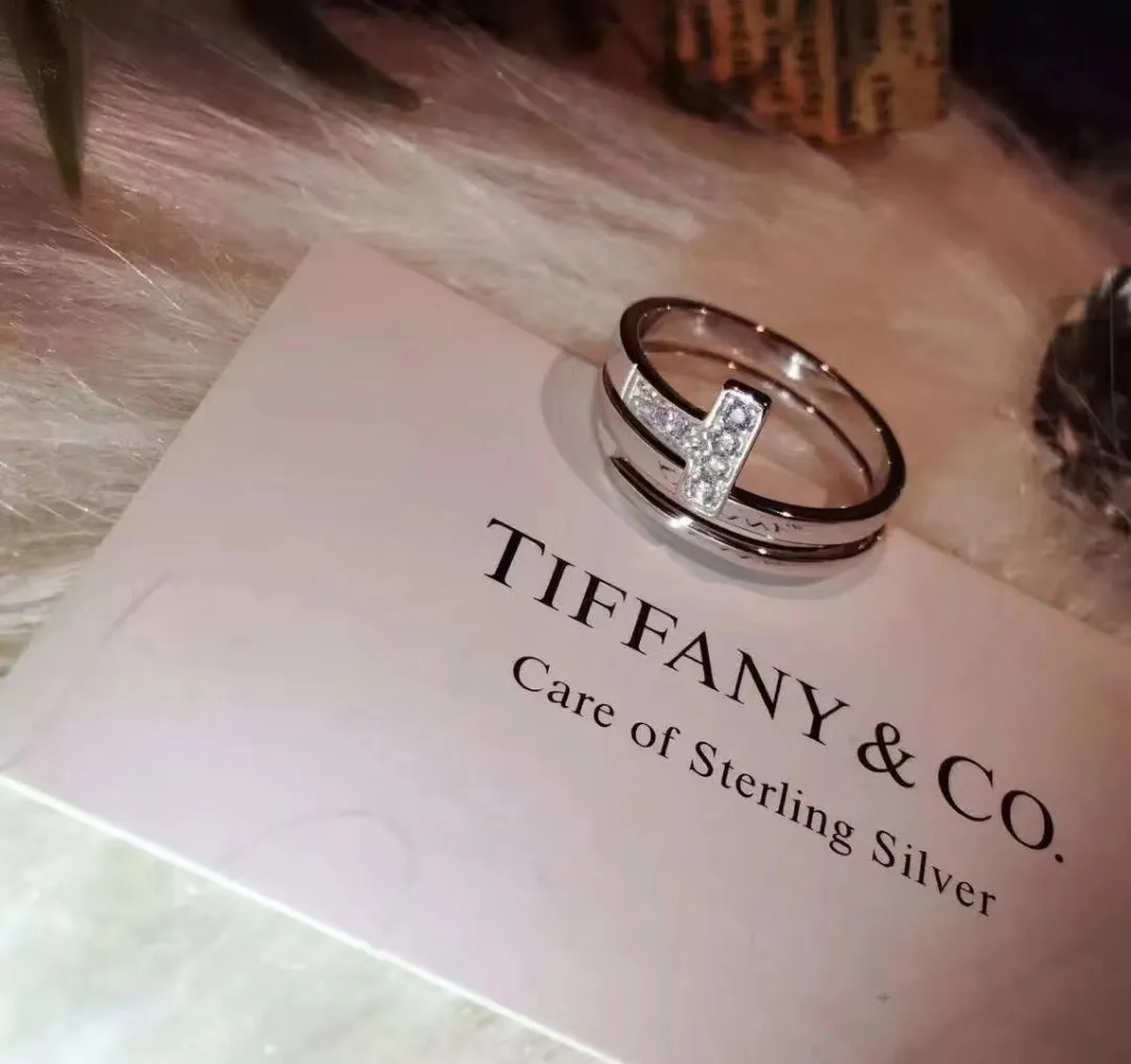 Tiffany Unique Model Tiffany T Rose Gold Square Wrap Ring Luxury Replicated