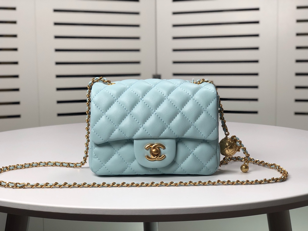 Chanel Cross Body Metal Ball Chain Shoulder Bag Handbag