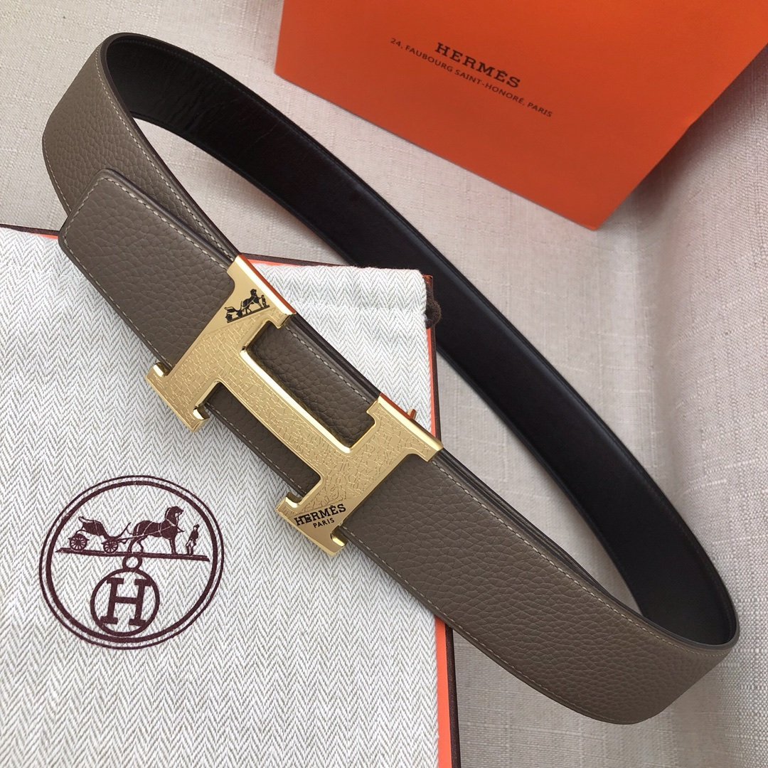 Hermes H Belt Buckle & Reversible Black For Women, Women Belt 380MM