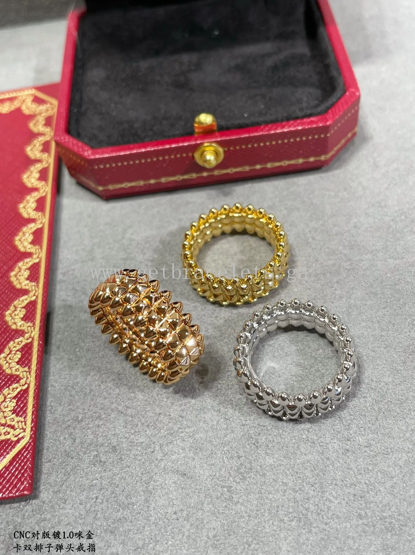 Clash de Cartier Ring Double-Row Model Rose Gold/Yellow Gold/White Gold
