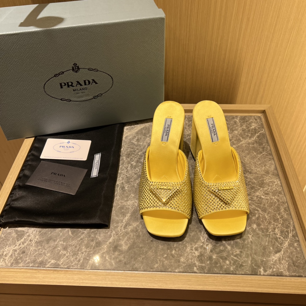 Prada shoes Diamond High heels 9CM sandal 005