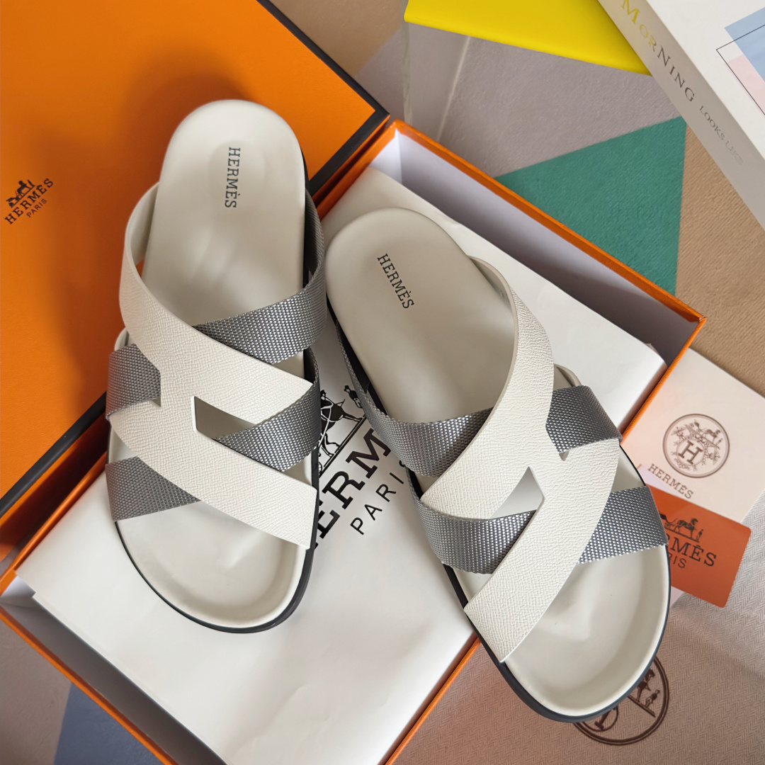 Hermes Shoes Kazimir series couple slippers